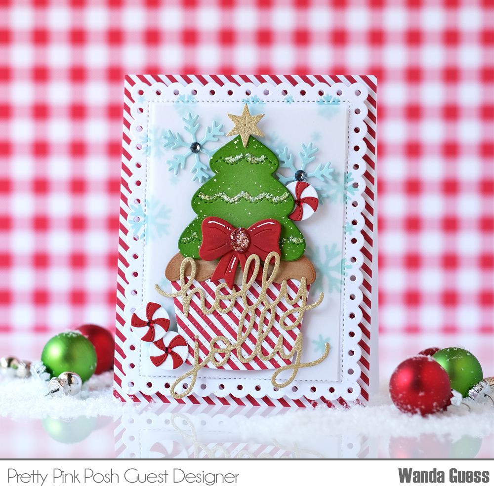 Pretty Pink Posh Big Christmas Cupcake Die Set