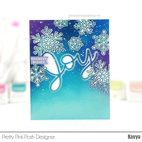 Pretty Pink Posh Snowflakes Stamp & Die Set Bundle