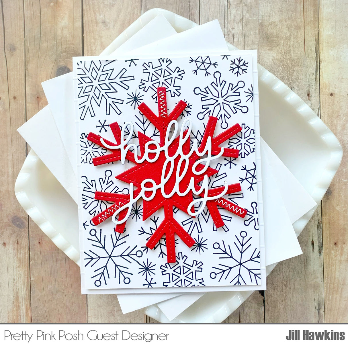 Pretty Pink Posh Snowflakes Stamp & Die Set Bundle