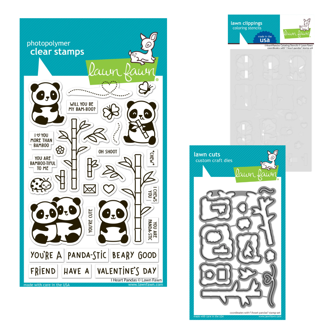 Lawn Fawn I Heart Pandas Bundle