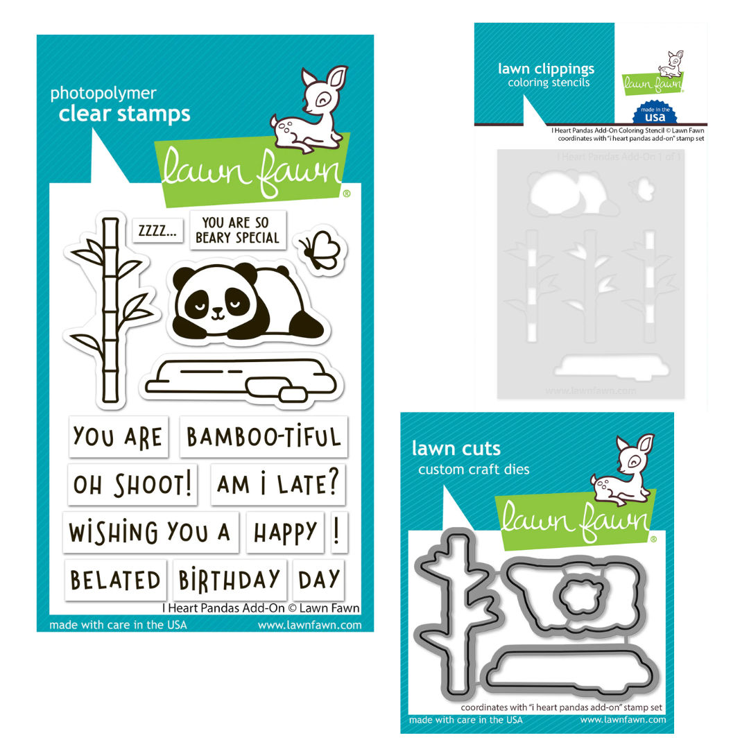 Lawn Fawn I Heart Pandas Add-on Bundle