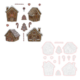 Honey Bee Peppermint Village Rubber Cling Stamp & Honey Cuts Die Set Bundle