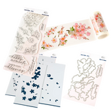 Pinkfresh Studio Sakura Stamp, Die, Stencil and Washi Bundle