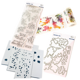 Pinkfresh Studio Vines & Roses Stamp, Die, Stencil and Washi Bundle