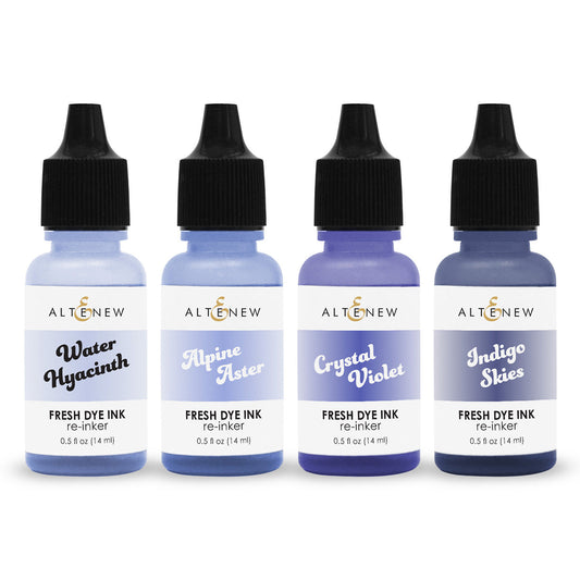 Altenew Blue Mountains Fresh Dye Ink Reinker - Complete Bundle
