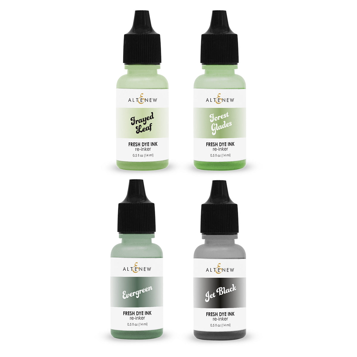 Altenew Green Fields Fresh Dye Ink Re-inker - Complete Bundle