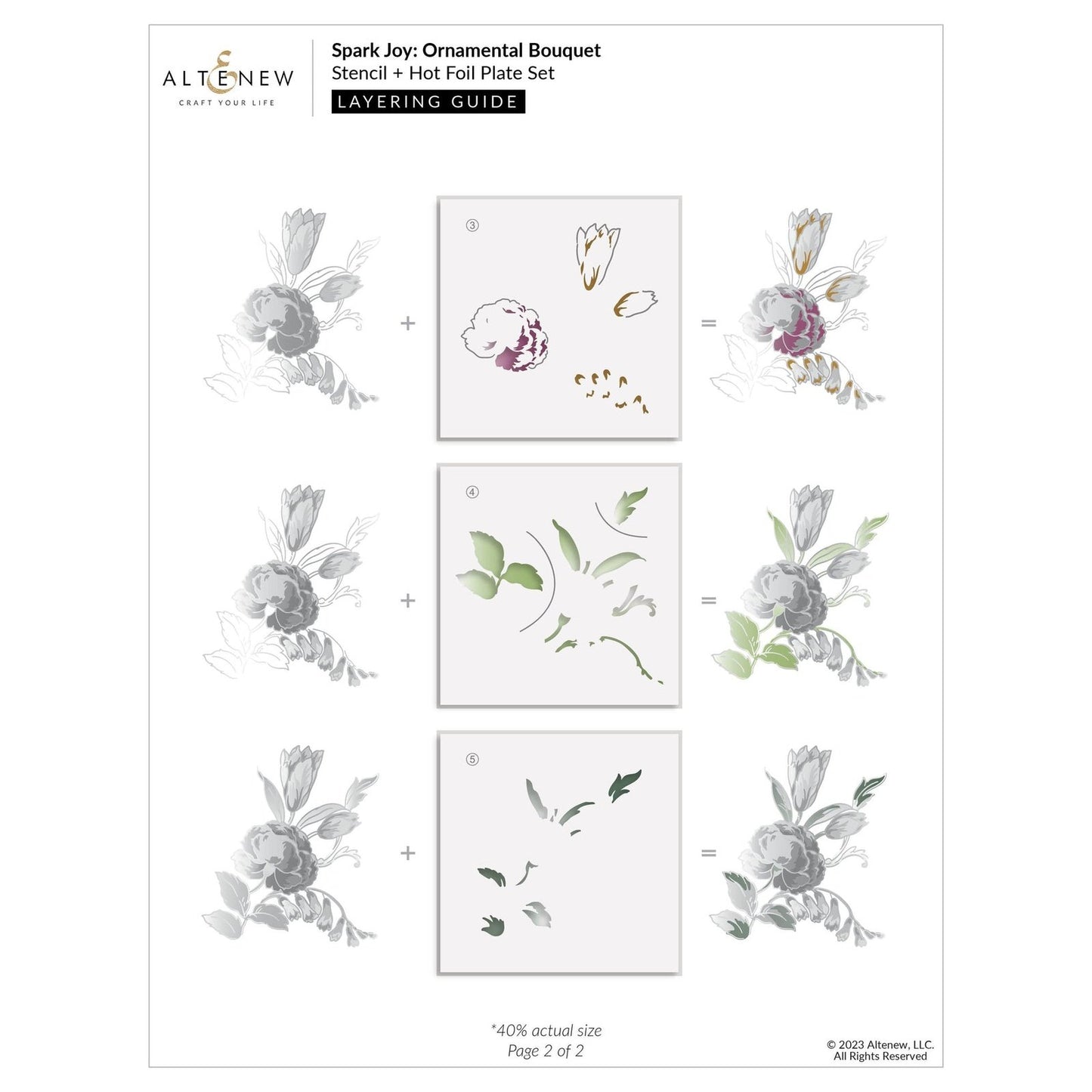 Altenew Spark Joy: Ornamental Bouquet & Add-on Die Bundle