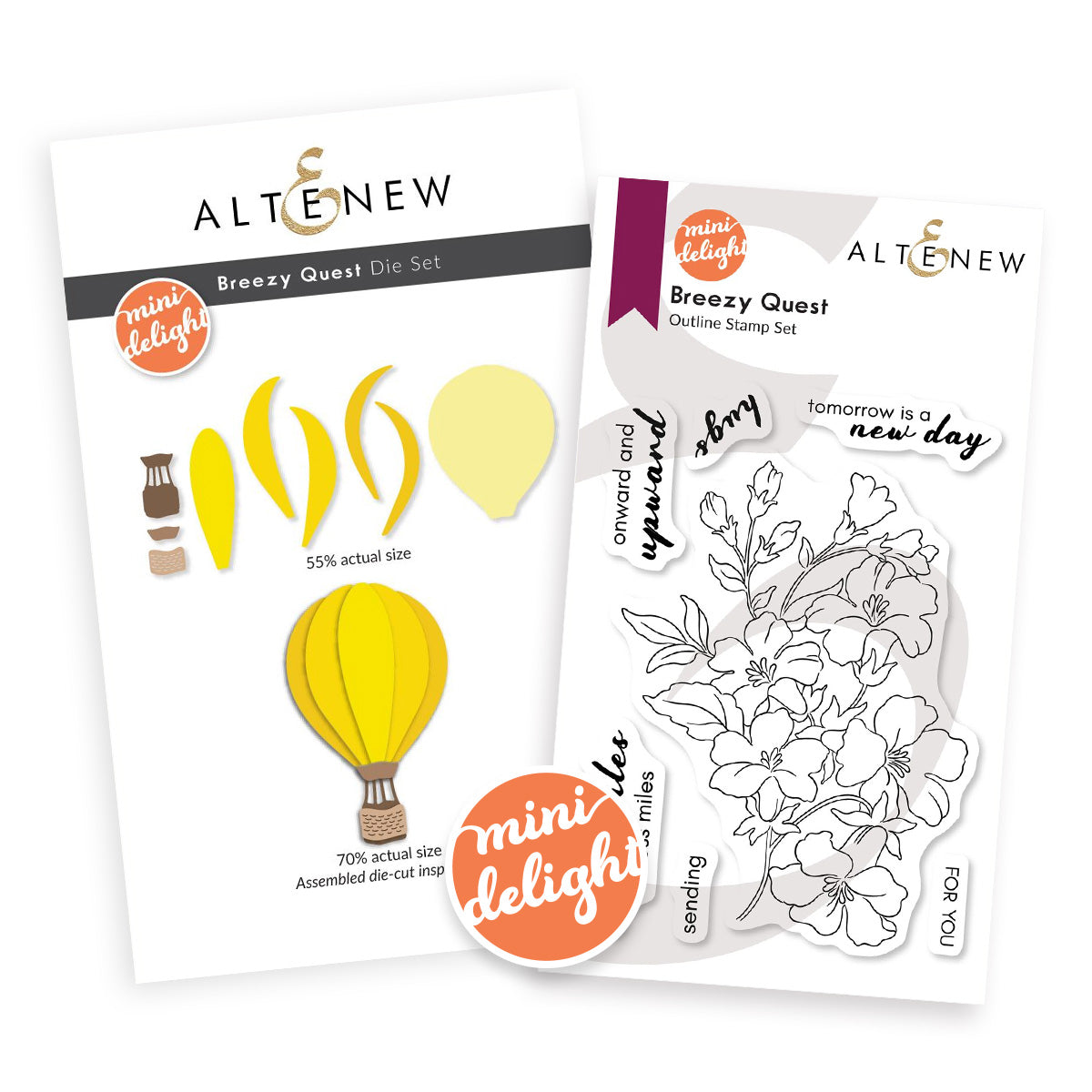 Altenew Mini Delight: Breezy Quest Stamp & Die Set