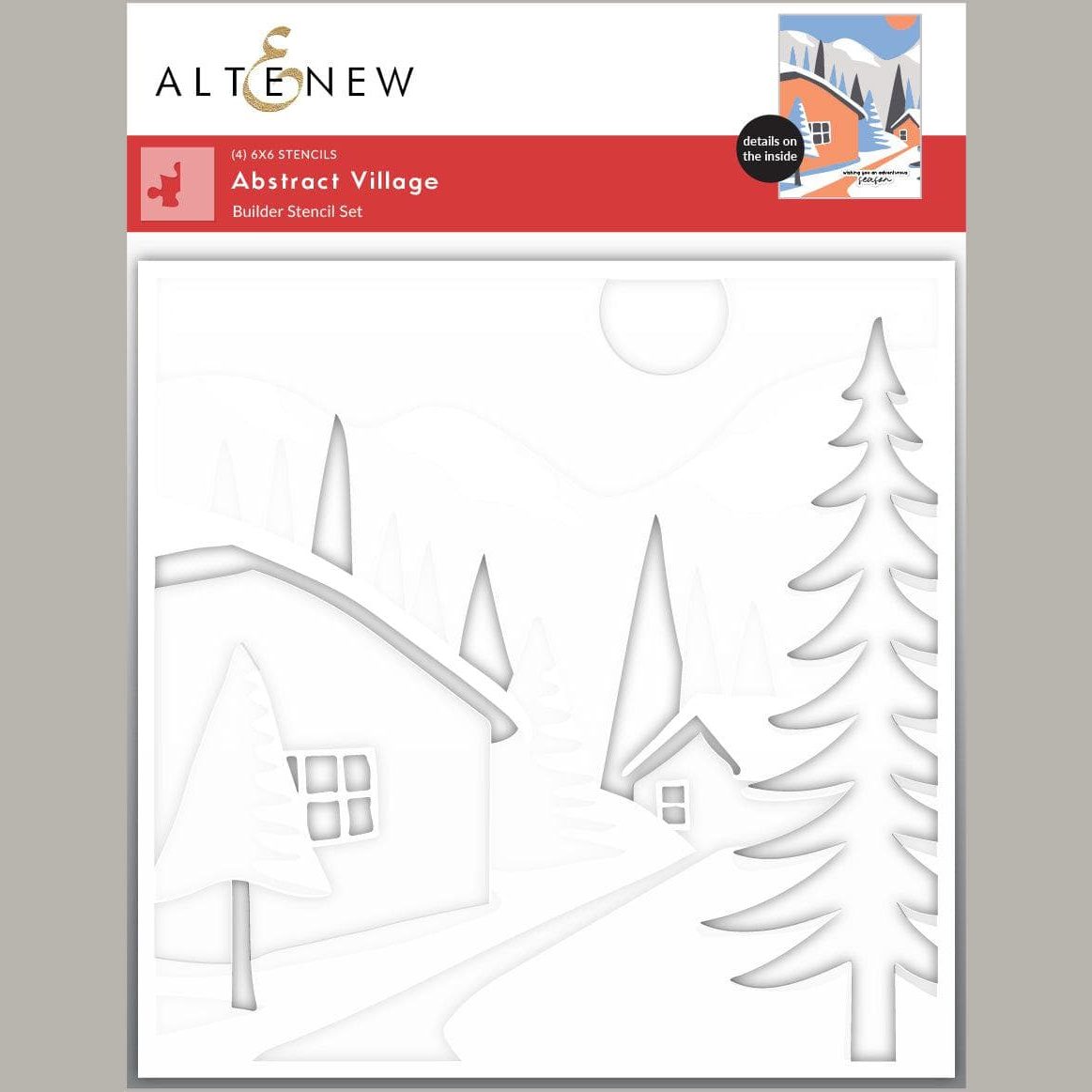 Altenew Abstract Village Builder Stencil Set (4 In 1)