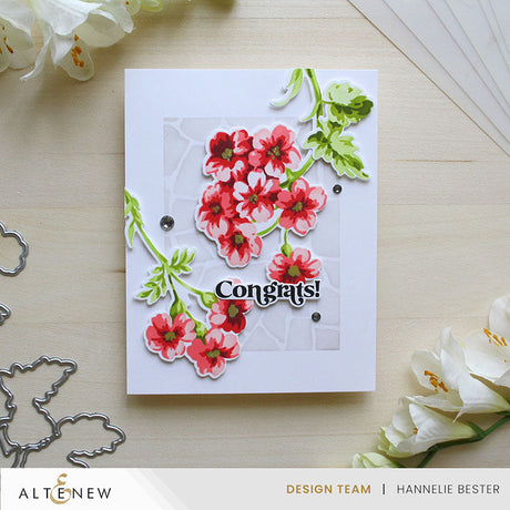 Altenew Stencil Art: Painted Geraniums & Add-on Die Bundle