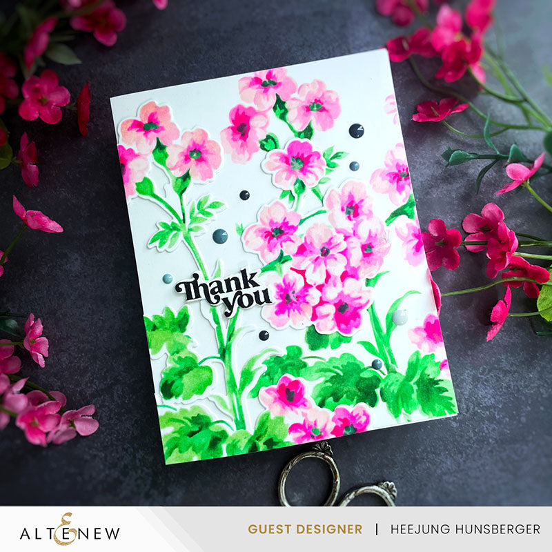 Altenew Stencil Art: Painted Geraniums & Add-on Die Bundle