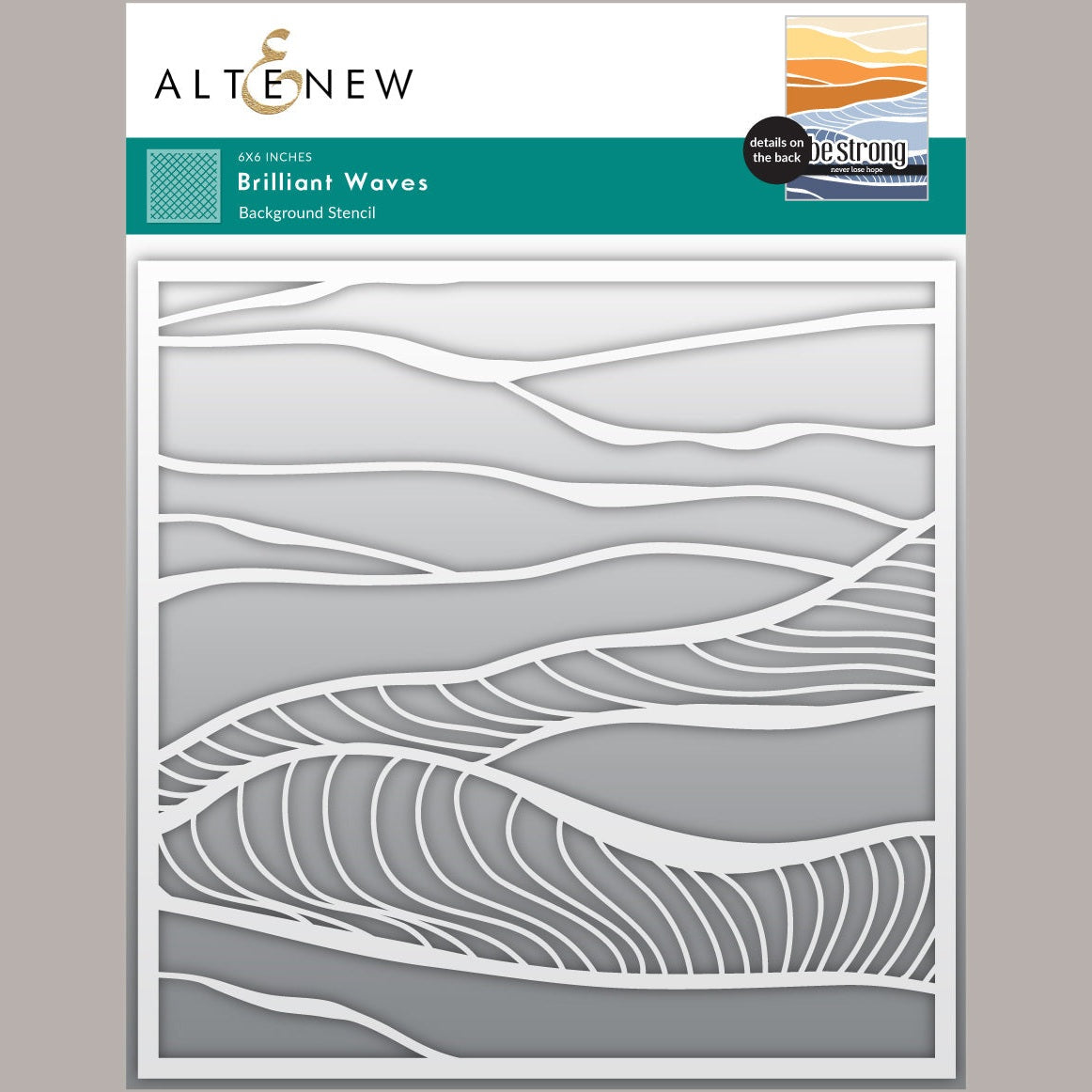 Altenew Brilliant Waves Background Stencil