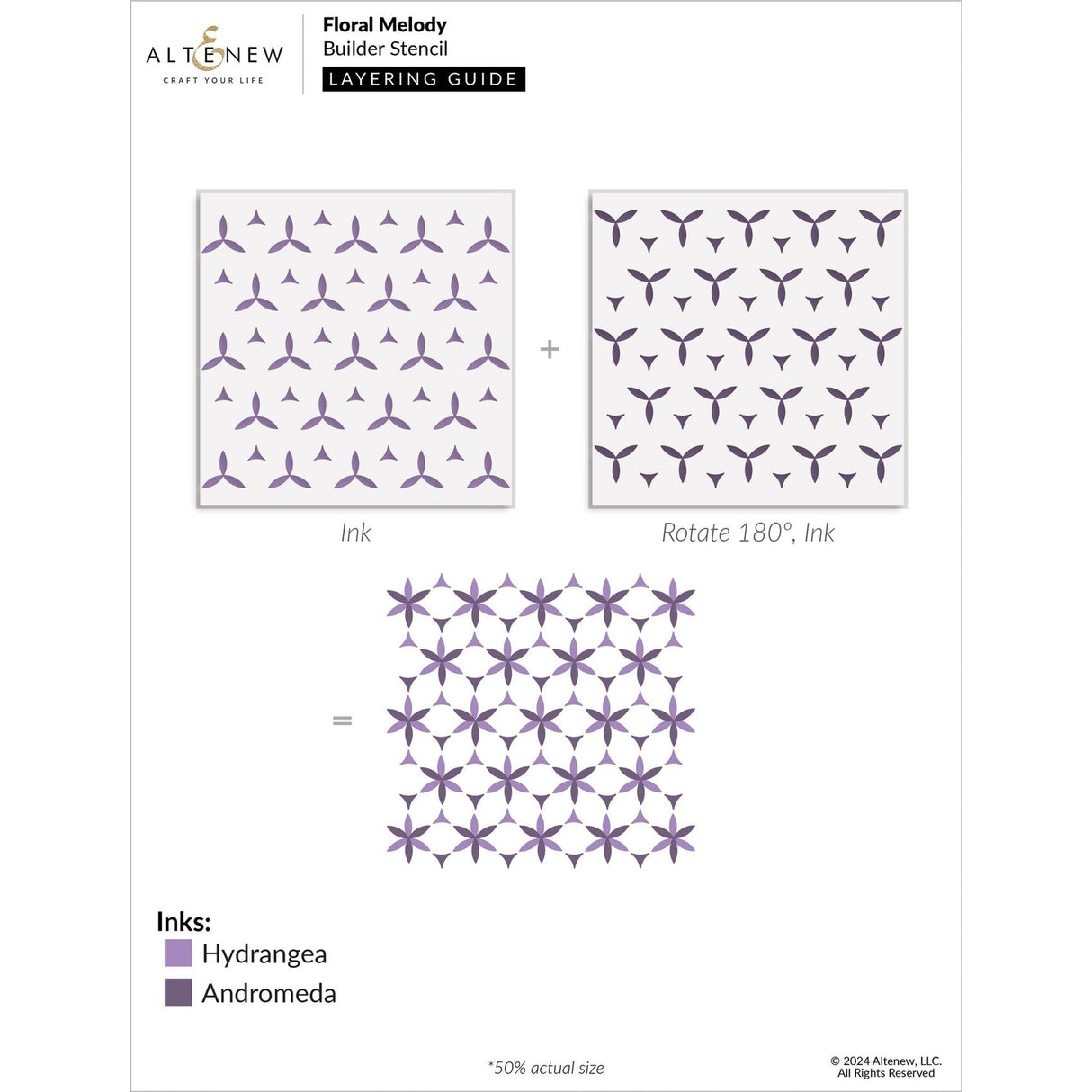 Altenew Floral Melody Builder Stencil