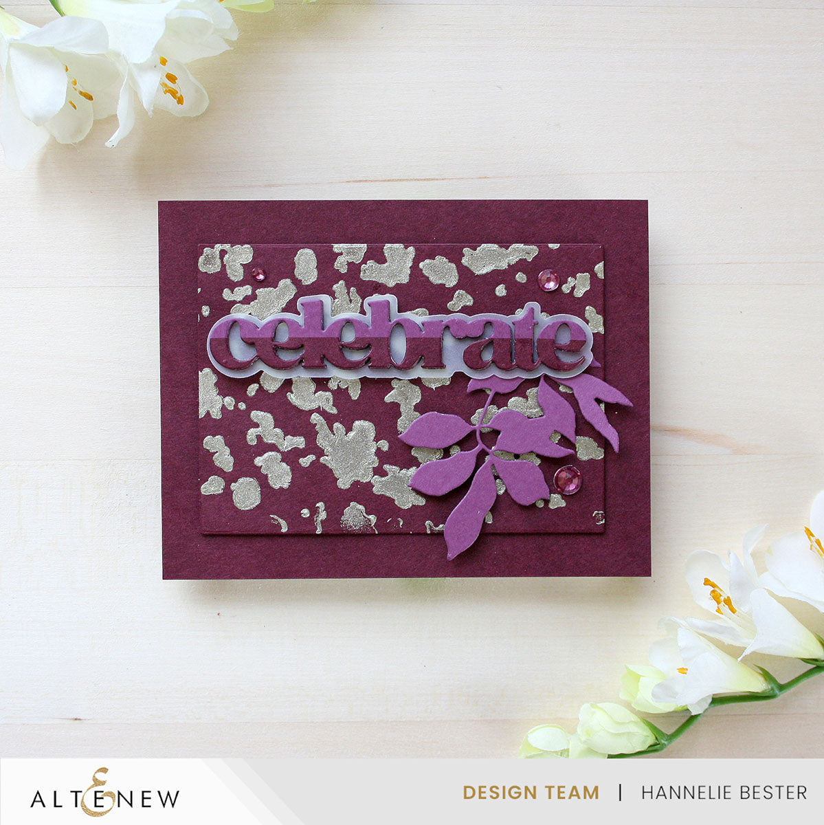 Altenew Foil Leaf Background Stencil