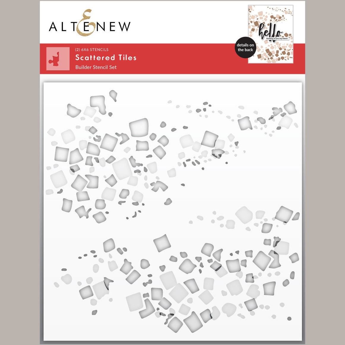 Altenew Scattered Tiles Builder Stencil Set (2 in 1)