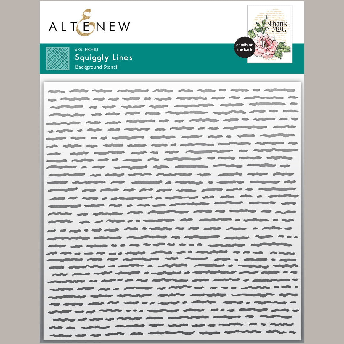 Altenew Squiggly Lines Background Stencil