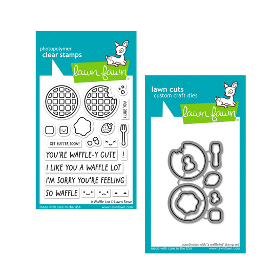 Lawn Fawn A Waffle Lot Stamp and Die Set Bundle