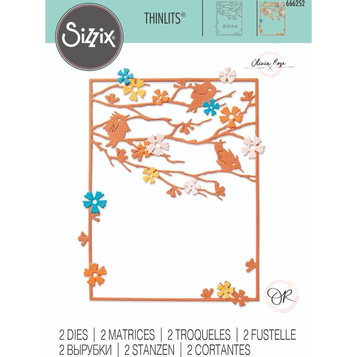 Sizzix Thinlits Die Set 2PK Woodland Cardfront by Olivia Rose