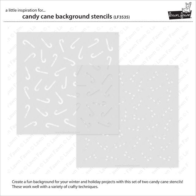 Lawn Fawn Candy Cane Background Stencils